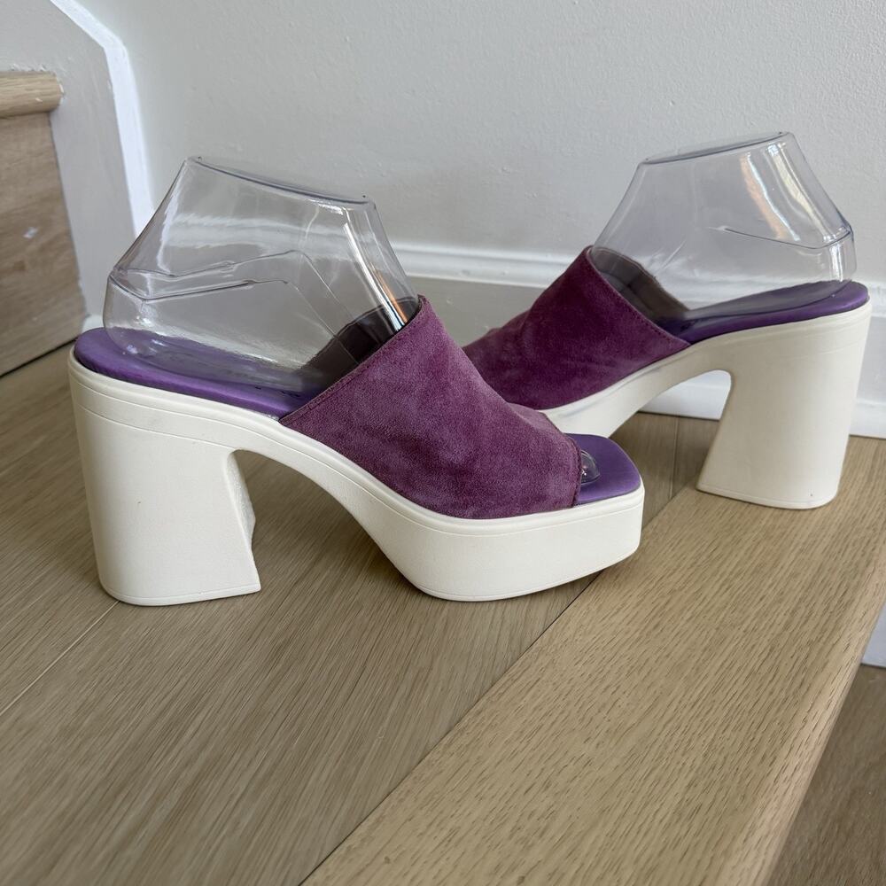 Free People Suede Zoe Platform Orchid Pavillion Women’s Size 39 Made In Italy - Picture 5 of 16